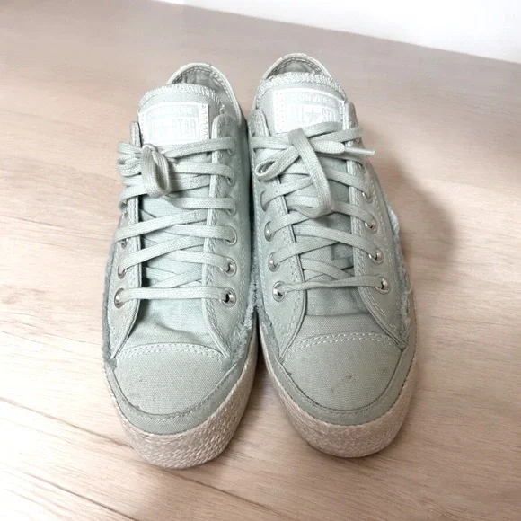 Converse All Star women’s mint green espadrille sneakers size 7 - Picture 4 of 6